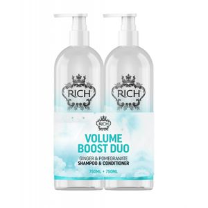 RICH Pure Luxury Volume boost Shampoo ja Hoitoaine - Duo 750 ml + 750 ml