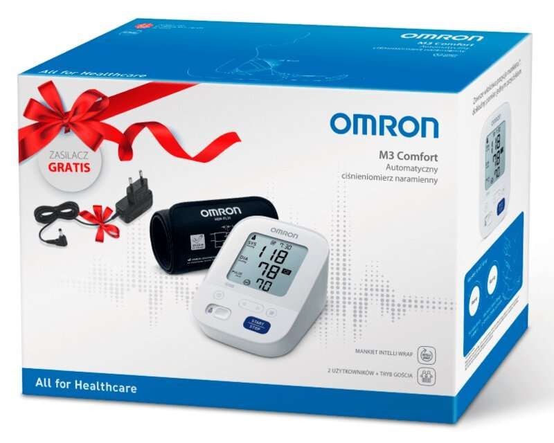 OMRON M3 Comfort Verenpainemittari + virtalähde